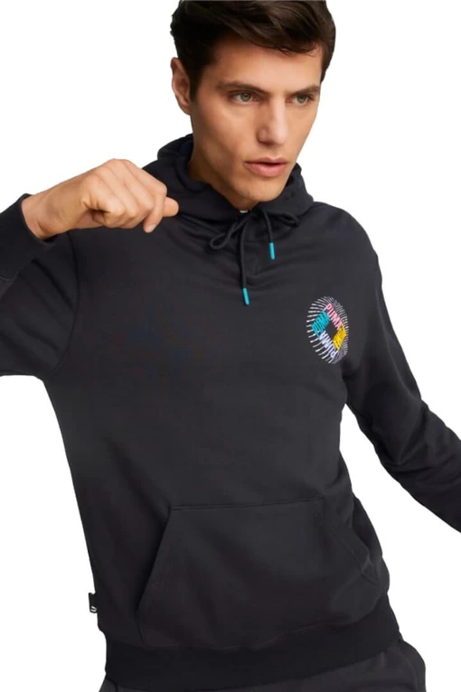 Худі чоловіче Puma Swxp Graphic Hoodie чорного кольору