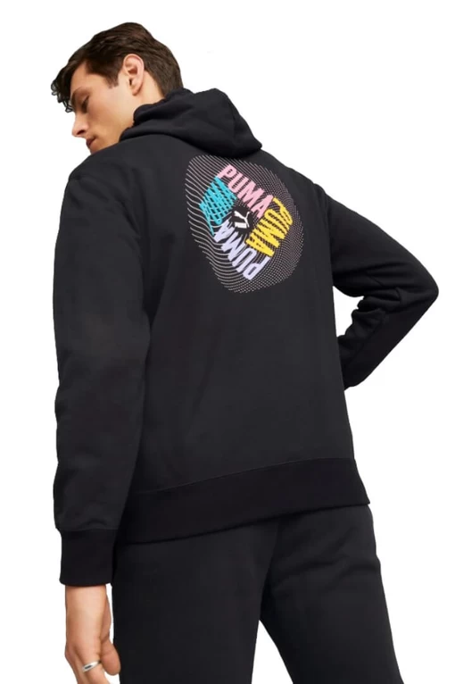 Худі чоловіче Puma Swxp Graphic Hoodie чорного кольору