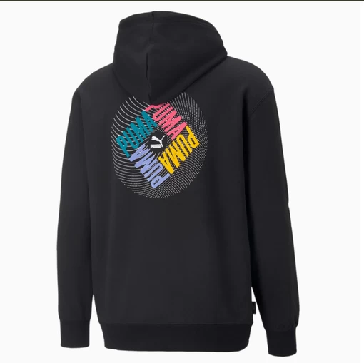 Худі чоловіче Puma Swxp Graphic Hoodie чорного кольору