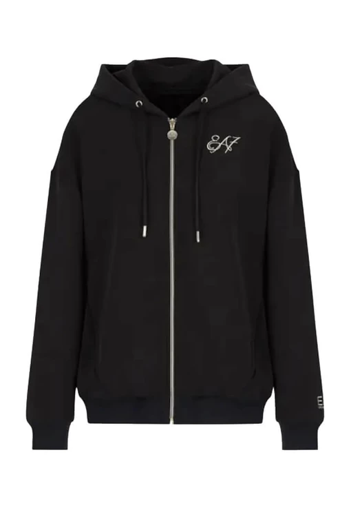 Толстовка женская EA7 Emporio Armani черного цвета