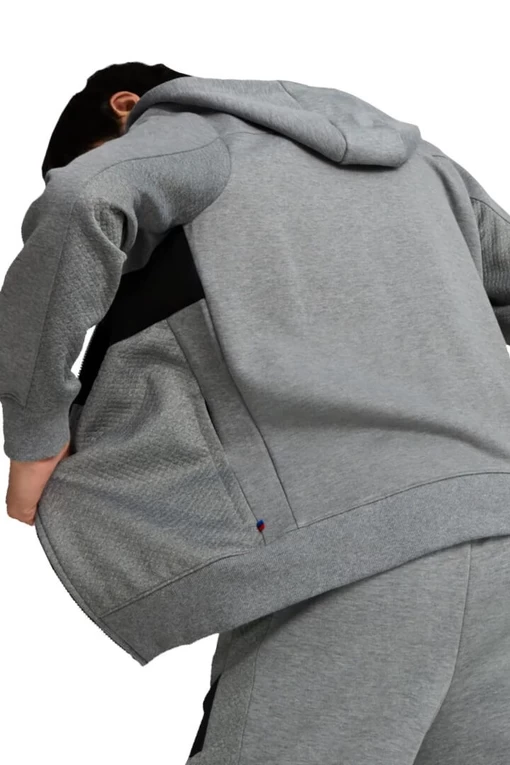 Куртка мужская Puma BMW MMS Hdd Sweat Jacket серого цвета