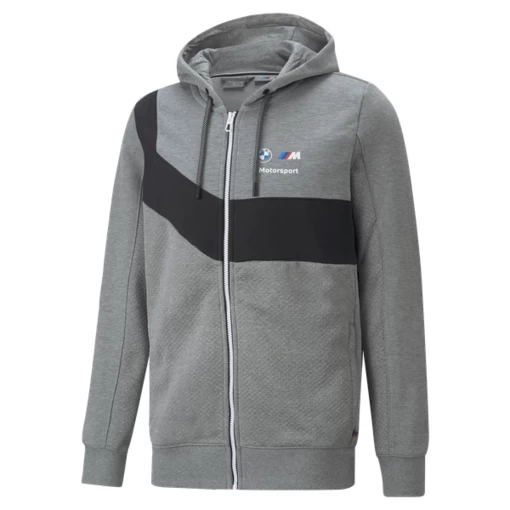 Куртка мужская Puma BMW MMS Hdd Sweat Jacket серого цвета
