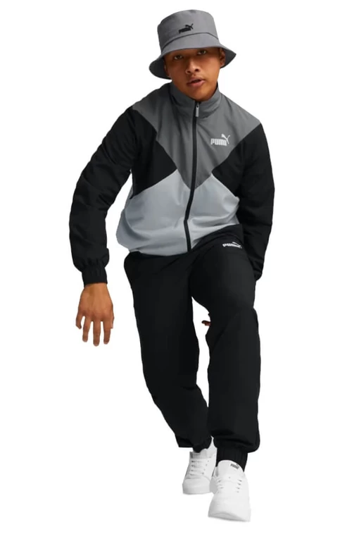 Спортивний костюм чоловічий Puma Woven Tracksuit чорний із сірим кольором