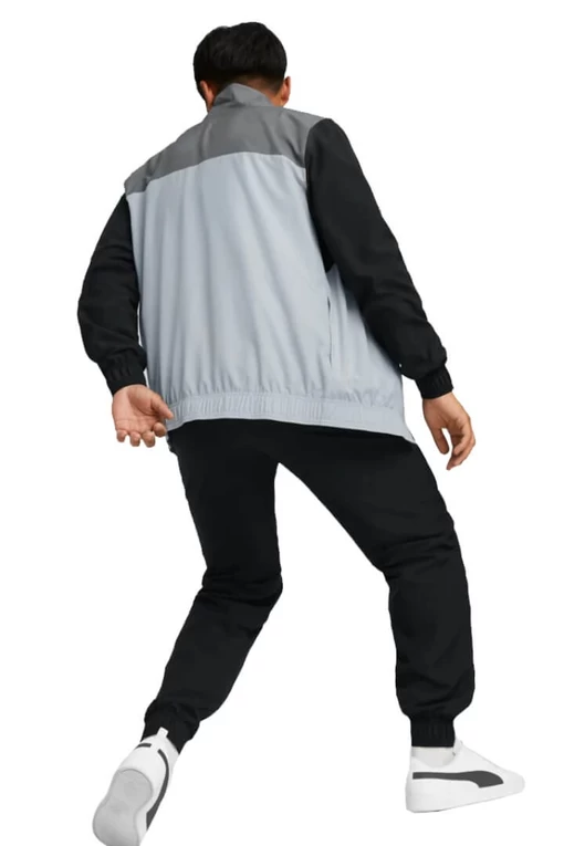 Спортивний костюм чоловічий Puma Woven Tracksuit чорний із сірим кольором