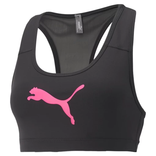 Бра женское Puma Mid Impact 4Keeps Bra черного цвета