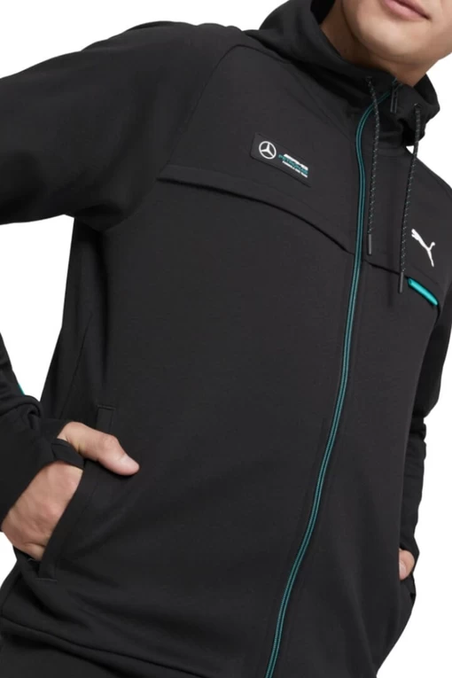 Куртка мужская Puma MAPF1 Hooded Sweat Jacket черного цвета