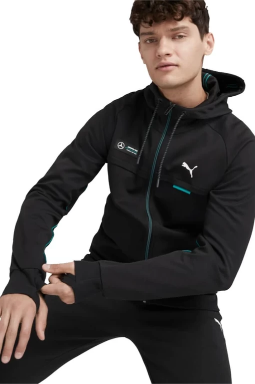 Куртка мужская Puma MAPF1 Hooded Sweat Jacket черного цвета