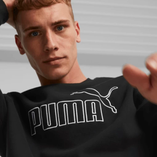 Светр чоловічий Puma ESS ELEVATED Crew чорного кольору