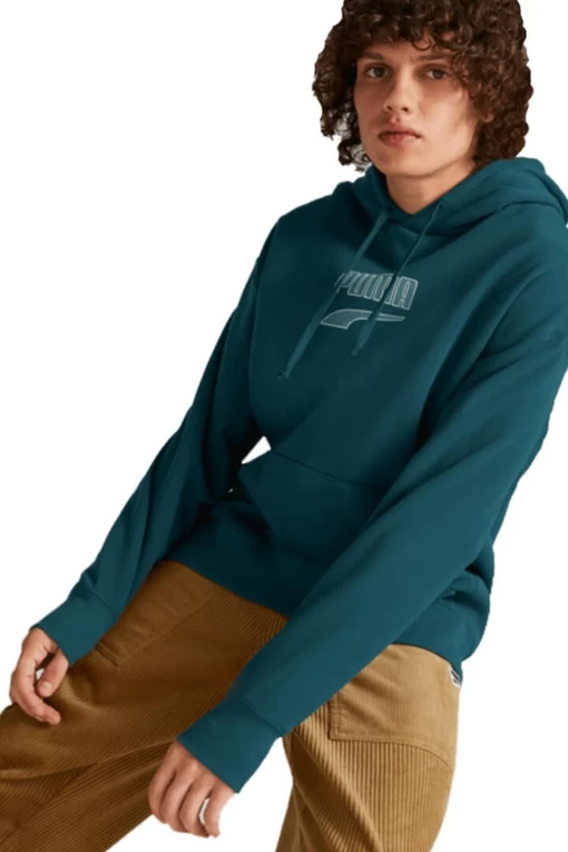 Светр чоловічий Puma Downtown Logo Hoodie синього кольору