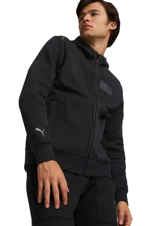 Толстовка чоловіча Puma Ferrari Style Hdd Sweat Jkt чорного кольору (53577301)