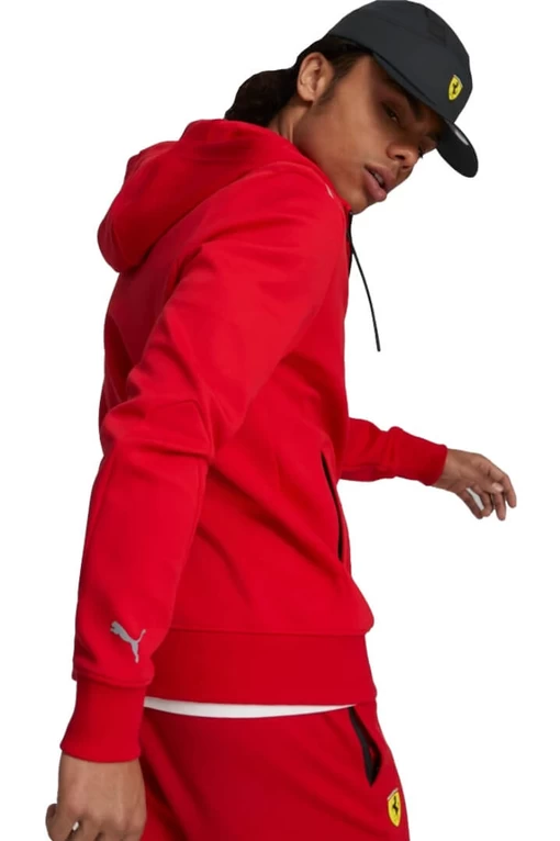 Светр чоловічий Puma Ferrari Style Hdd Sweat Jkt червоного кольору (53577302)