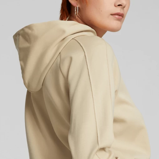 Свитер женский Puma T7 Relaxed Hoodie бежевого цвета