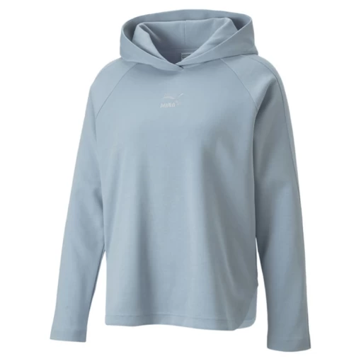 Свитер женский Puma T7 Relaxed Hoodie голубого цвета
