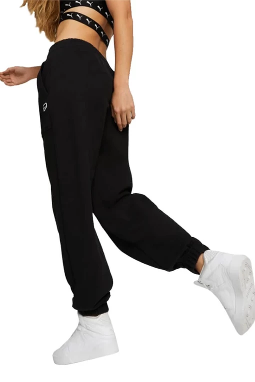 Спортивные штаны женские Puma Downtown Sweatpants черного цвета