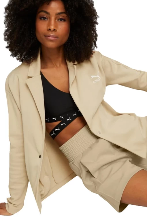 Куртка спортивна жіноча Puma T7 Blazer бежевого кольору (67164567)