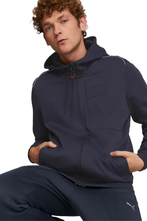 Куртка мужская Puma Scuderia Ferrari Style Hdd Sweat Jkt темно - синего цвета