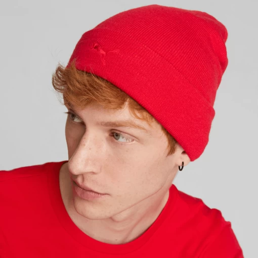 Шапка мужская/женская Puma Ferrari SPTWR Style CCBeanie красного цвета