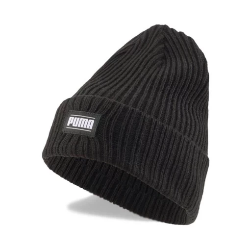 Шапка Puma Ribbed Classic Cuff Unisex Beanie чорного кольору