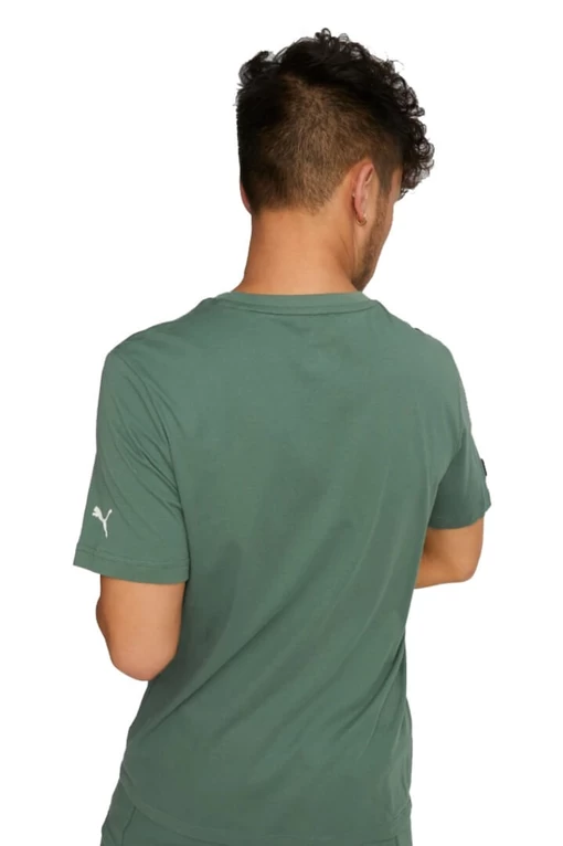 Футболка мужская Puma MAPF1 Logo Tee зеленого цвета