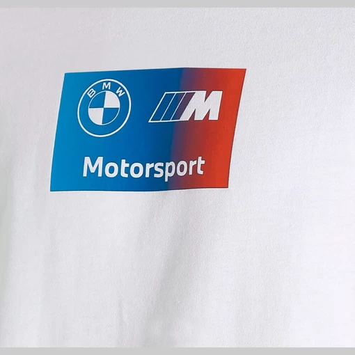 Футболка чоловіча Puma BMW MMS Logo Tee + білого кольору