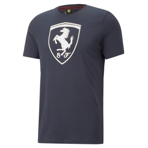 Футболка мужская Puma Ferrari Race Big Shield Tee темно-серого цвета