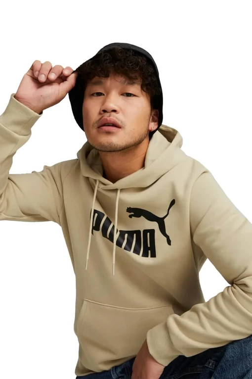 Толстовка мужская ESS Big Logo Hoodie бежевого цвета