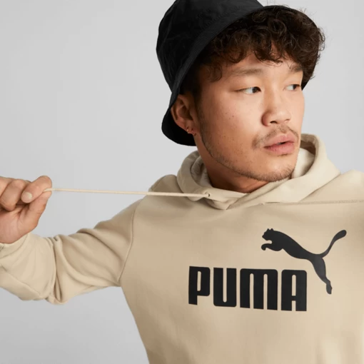 Толстовка мужская ESS Big Logo Hoodie бежевого цвета
