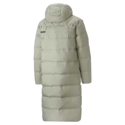 Пальто мужское Puma Long Down Coat светло-серого цвета