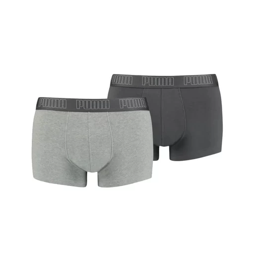 Білизна чоловіча Puma Basic Men's TRUNKS 2P сірого-чорного кольору