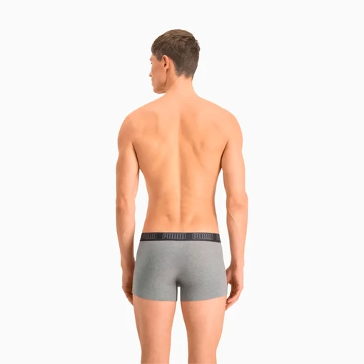Білизна чоловіча Puma Basic Men's TRUNKS 2P сірого-чорного кольору