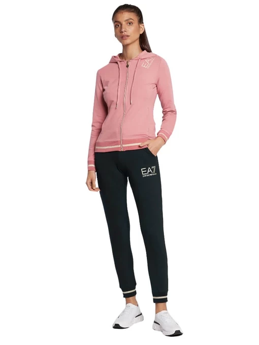 Спортивний костюм жіночий EA7 Emporio Armani рожево-чорного кольору