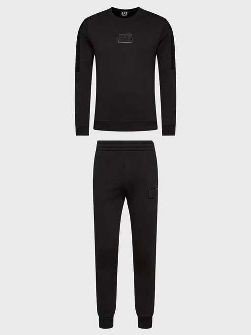 Спортивний костюм чоловічий EA7 Emporio Armani чорного кольору (класичний)