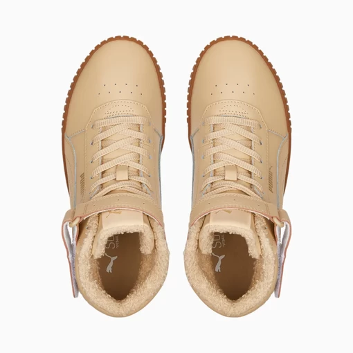 Кроссовки женские Puma Carina 2.0 Mid WTR сандалового цвета
