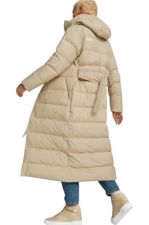 Пальто жіноче Puma Long Down Coat сандалового кольору