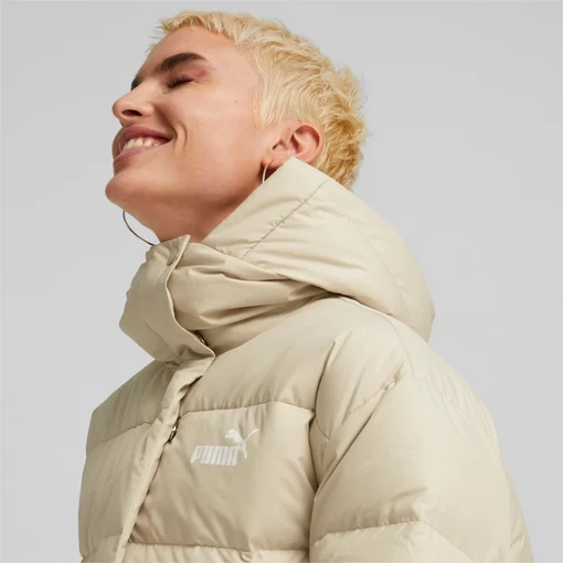 Пальто жіноче Puma Long Down Coat сандалового кольору