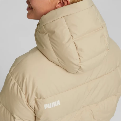 Пальто жіноче Puma Long Down Coat сандалового кольору