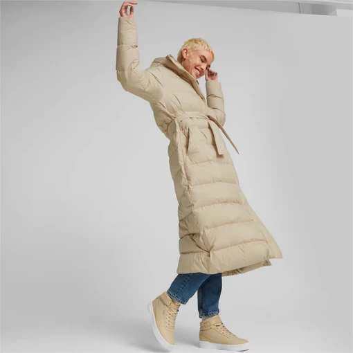 Пальто жіноче Puma Long Down Coat сандалового кольору