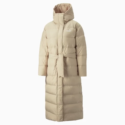 Пальто жіноче Puma Long Down Coat сандалового кольору