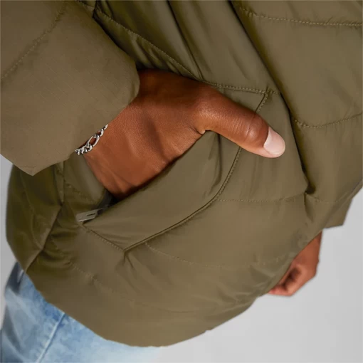 Куртка чоловіча Puma ESS+ Padded Jacket оливкового кольору