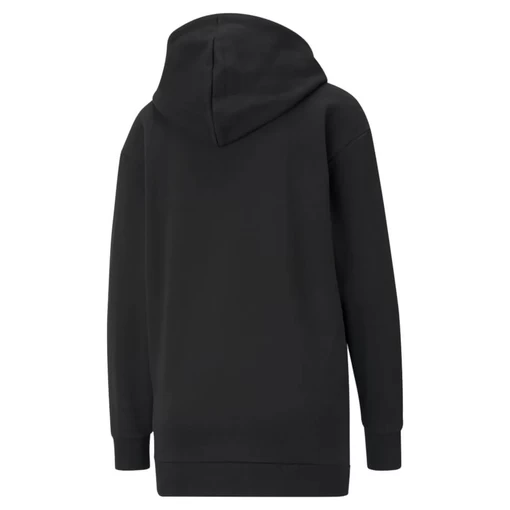 Худи женское Puma ESS Elongated Logo Hoodie черного цвета