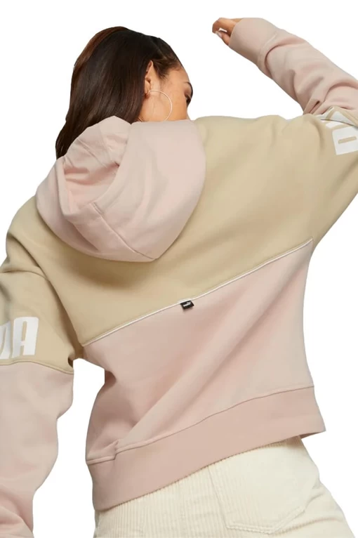 Худи женское Puma Power ColorBl Hoodie сандалового цвета