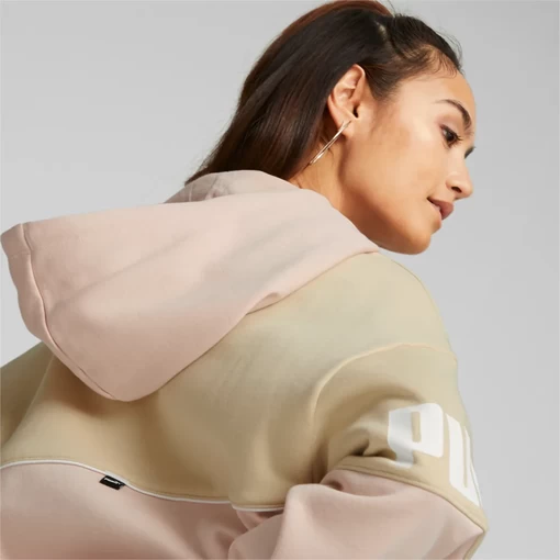 Худи женское Puma Power ColorBl Hoodie сандалового цвета