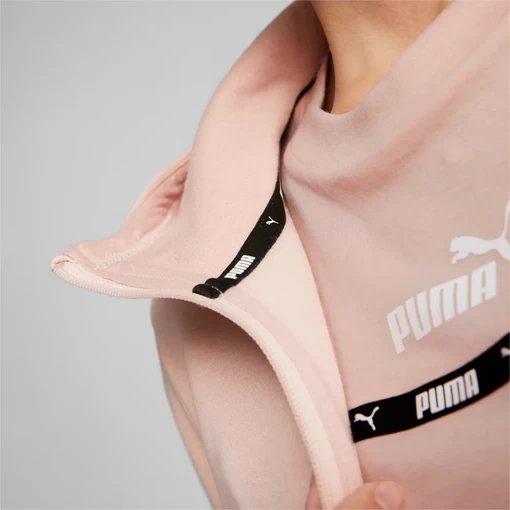 Толстовка жіноча Puma Power Tape FZ Hoodie блідо-рожевого кольору