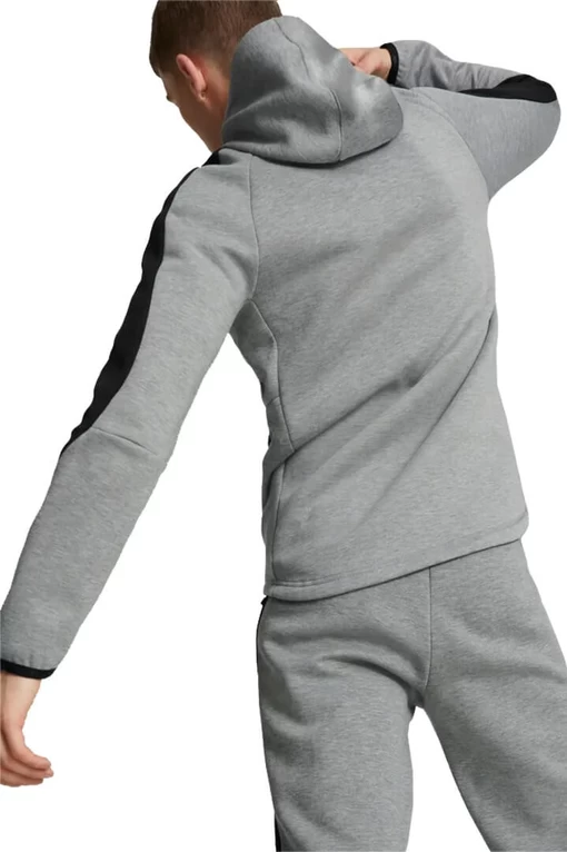 Худі чоловіче Puma Evostripe Full-Zip Hoodie сірого кольору
