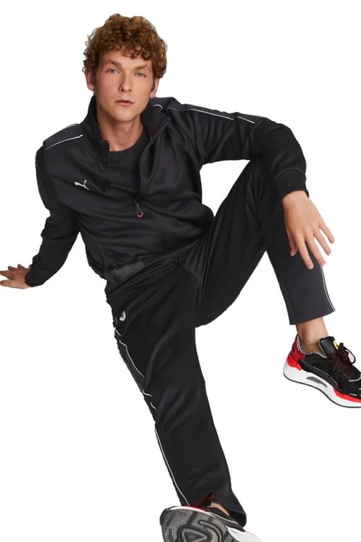 Куртка спортивна Puma Ferrari Style MT7 Track Jkt чорного кольору