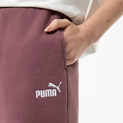 Спортивні штани жіночі Puma ESS+ Embroidery Pants бордового кольору