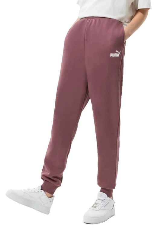 Спортивні штани жіночі Puma ESS+ Embroidery Pants бордового кольору
