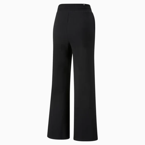 Спортивные штаны женские Puma ESS+ Embroidery Wide Pants черного цвета