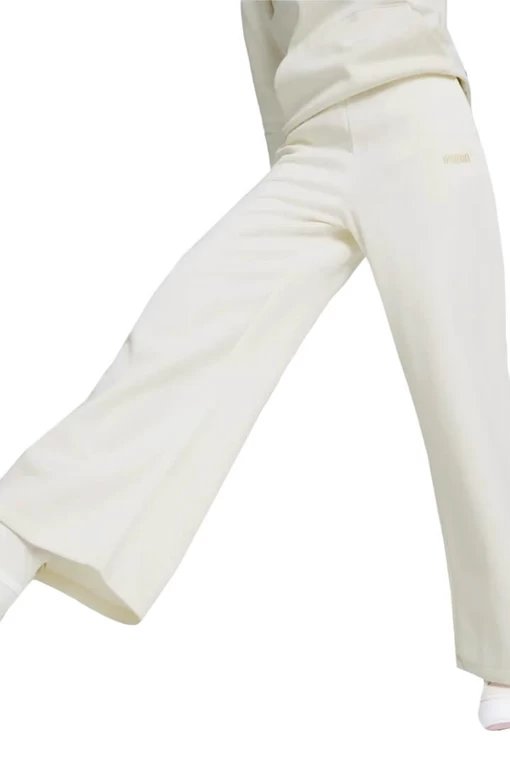 Спортивні штани жіночі Puma ESS+ Embroidery Wide Pants білого кольору
