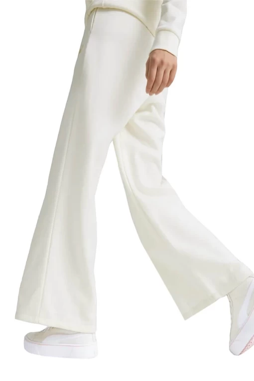 Спортивні штани жіночі Puma ESS+ Embroidery Wide Pants білого кольору